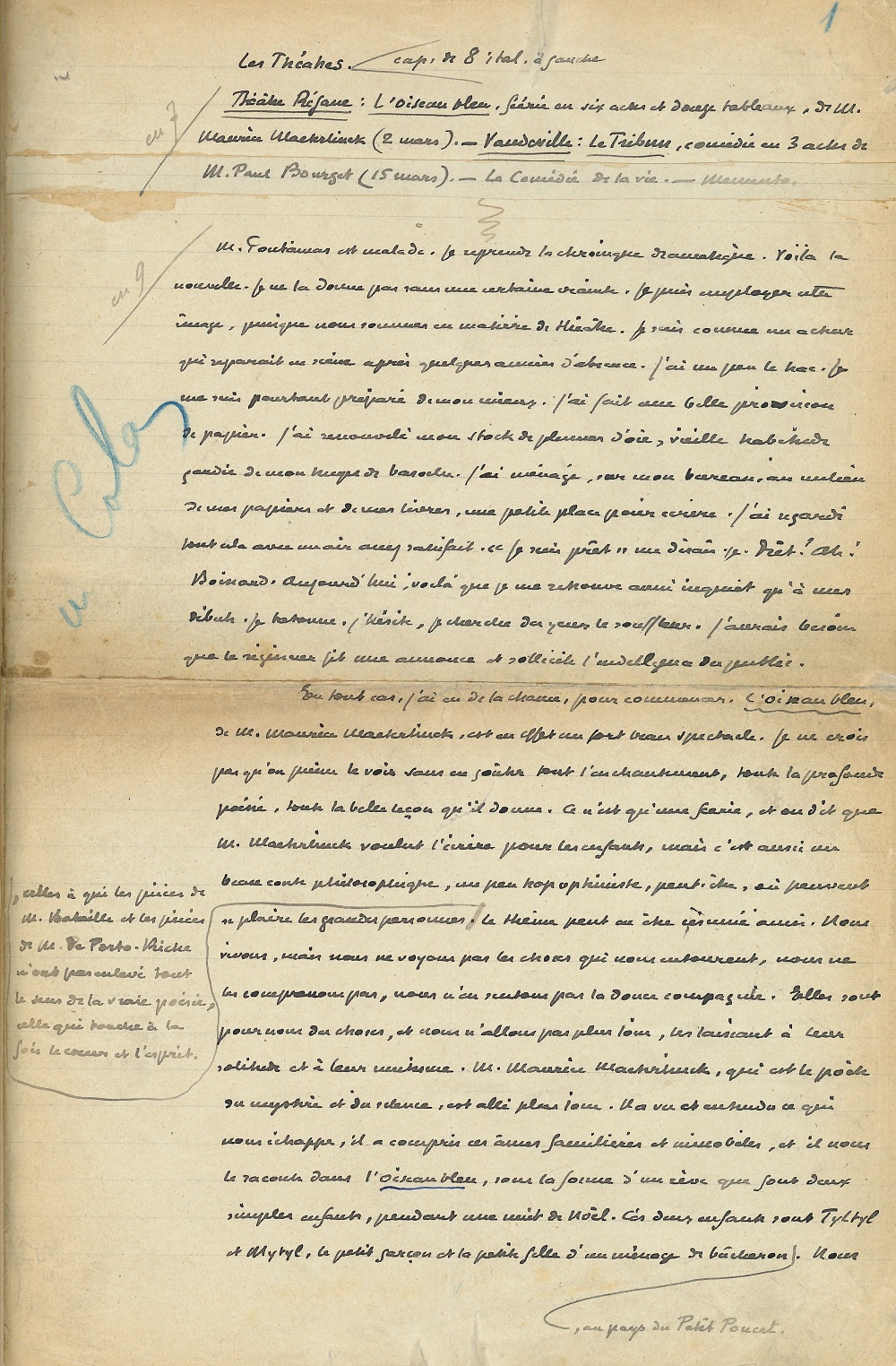 075 Paul LÉAUTAUD (1872-1956) écrivain Image