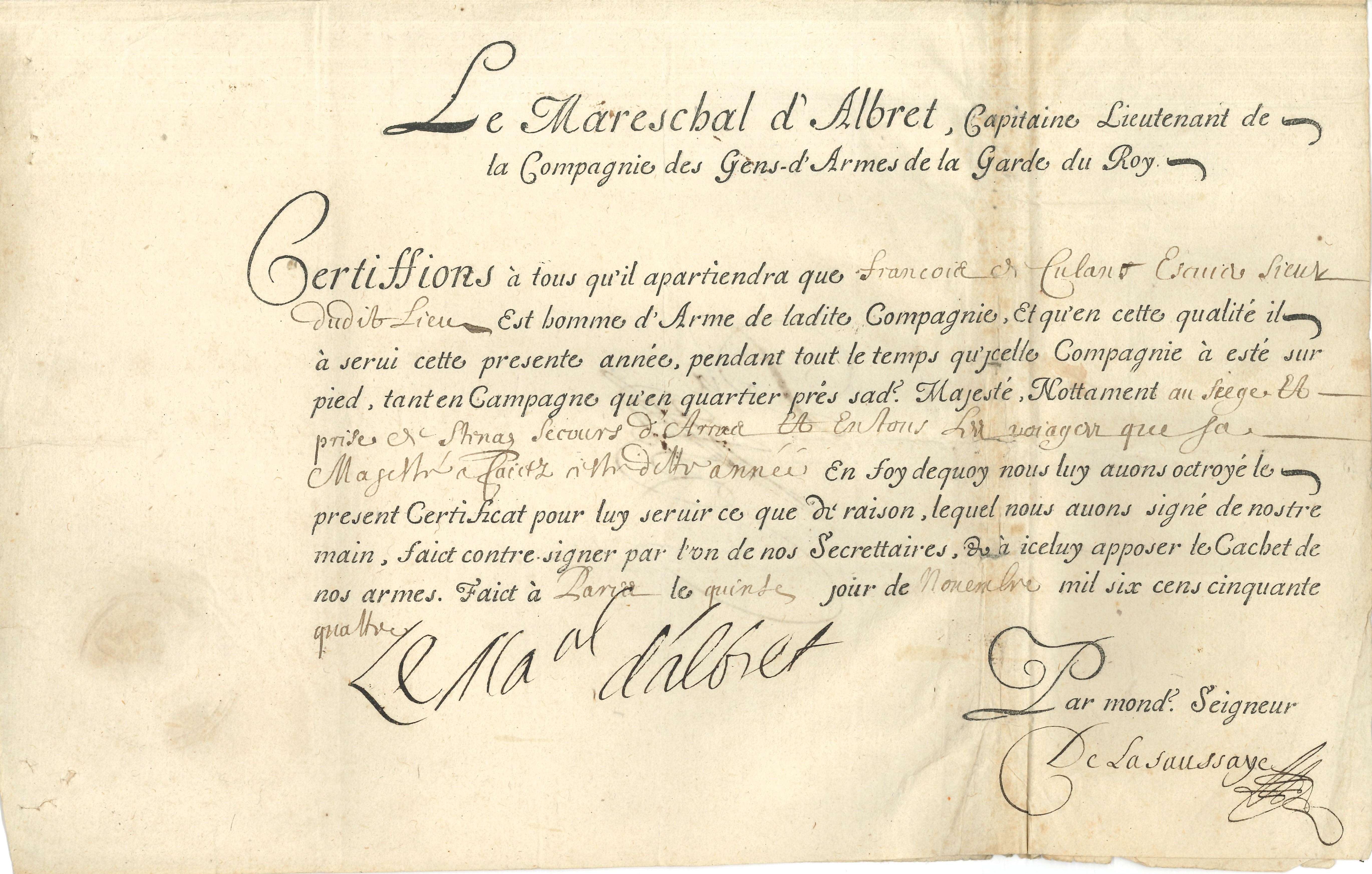 003 César-Phébus d’ALBRET (1614-1676) maréchal de France.&nbsp; Image